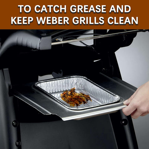Whaleme disposable aluminum drip pan liner for Weber Spirit grills enables mess-free grilling