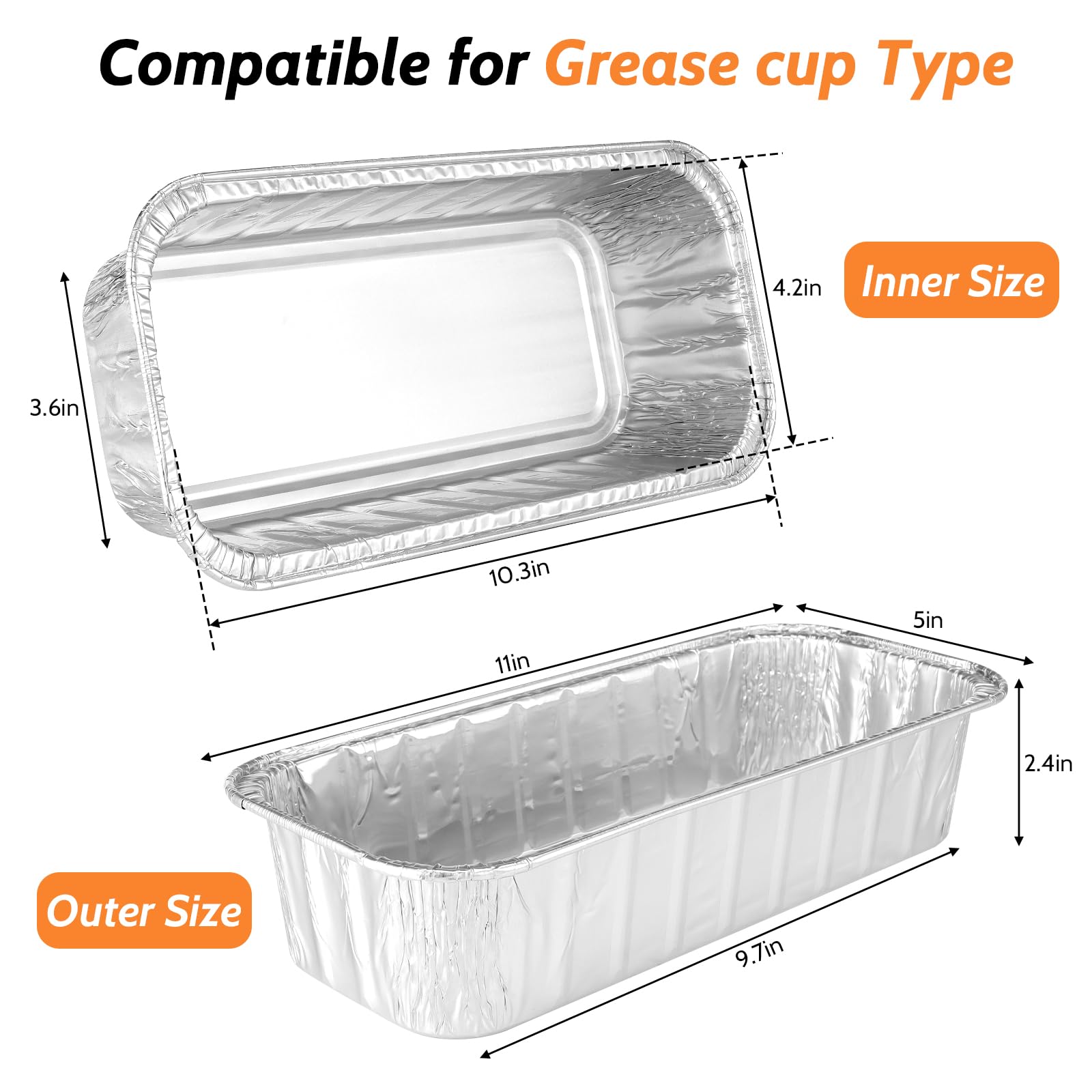 Whaleme foil drip pan liner for quick disposal and mess-free grilling