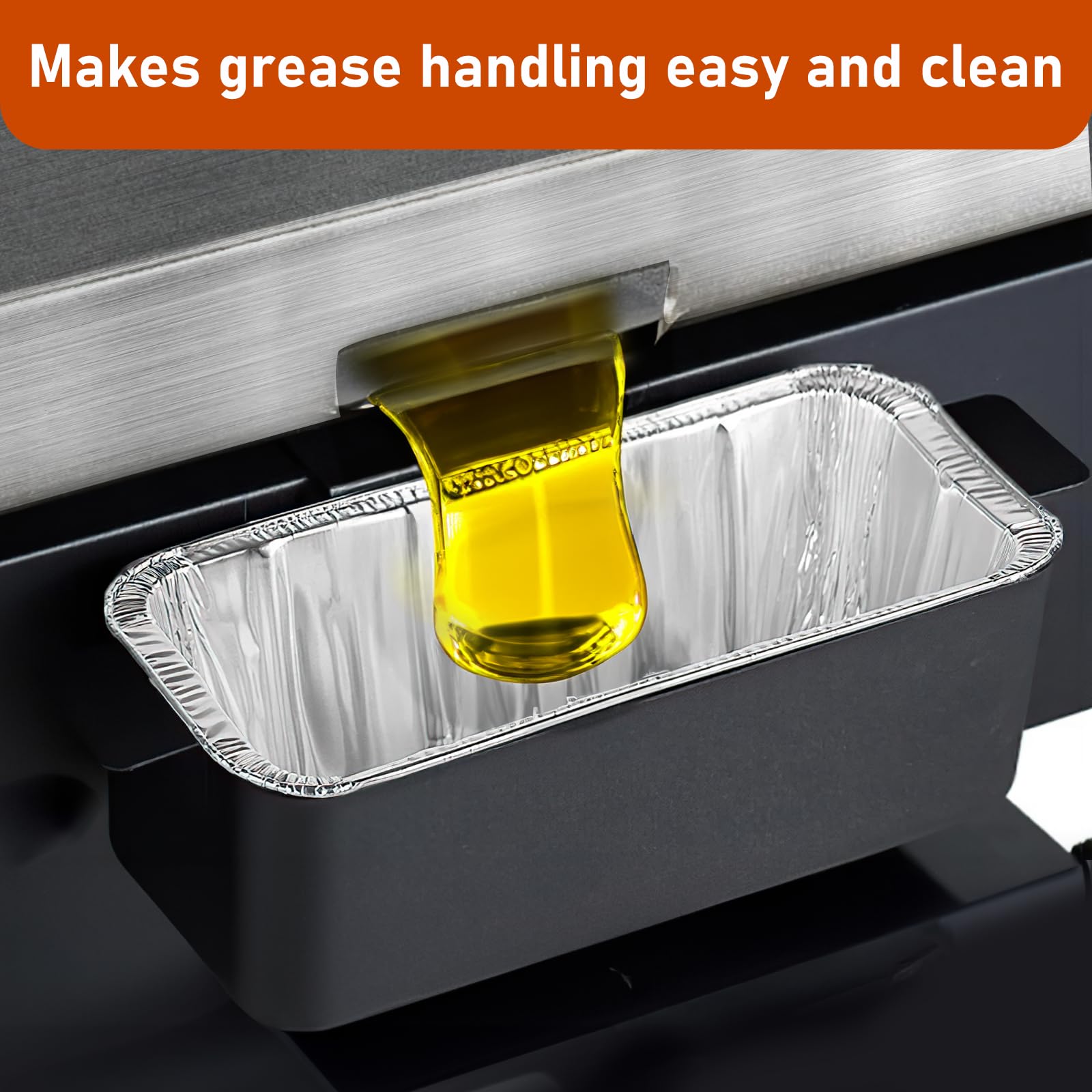 Whaleme disposable drip pan liner compatible with Blackstone 5017 griddles.