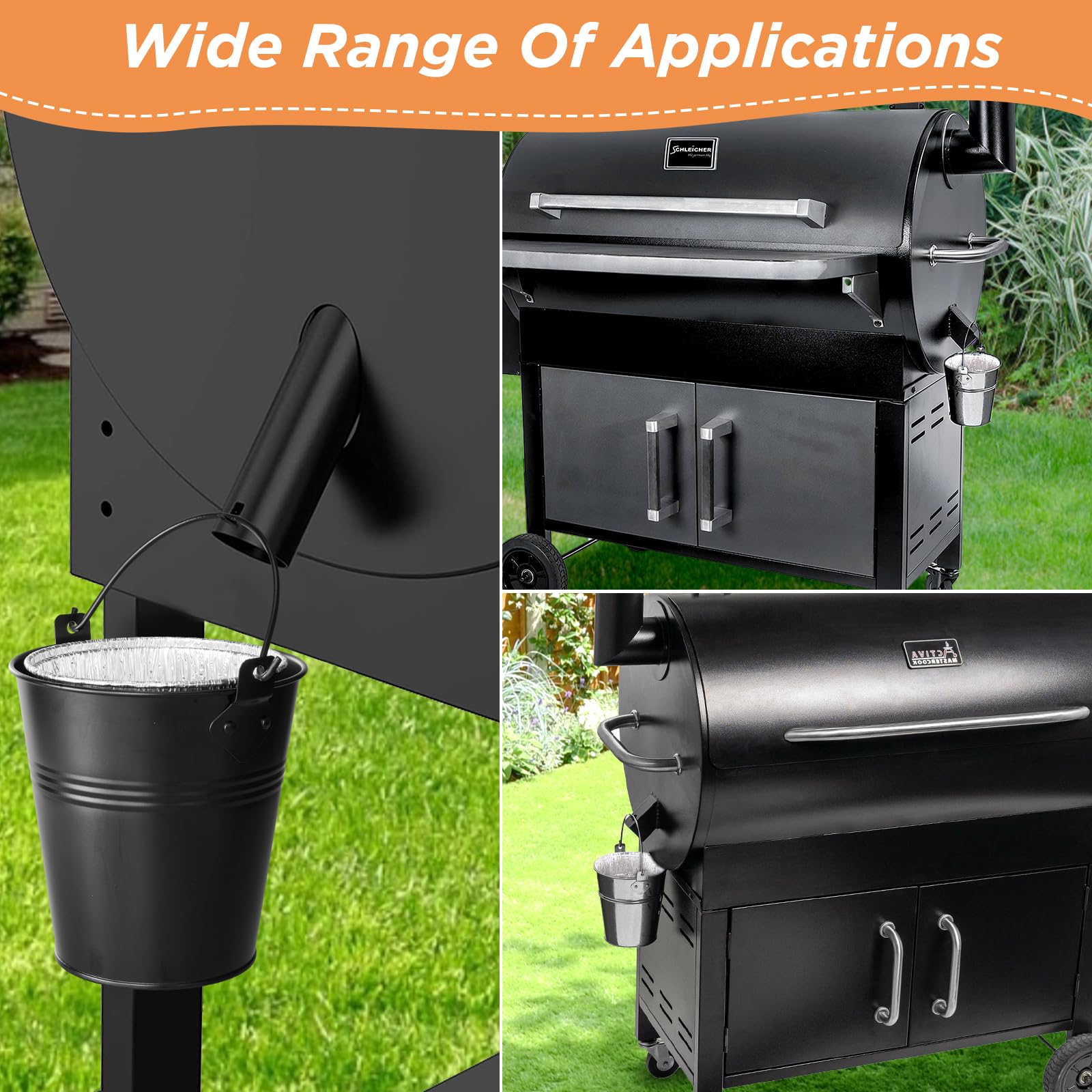 Whaleme pellet grill bucket liner suits camping and outdoor cookouts.