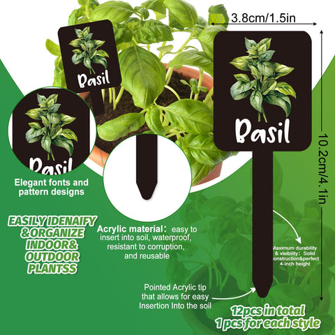 Whaline acrylic plant marker is waterproof for outdoor use.