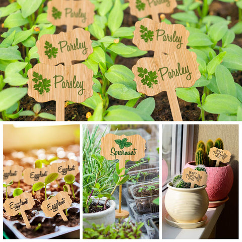 Whaline DIY garden labeling ideas using reusable bamboo labels