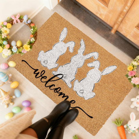 Whaline's 16.5 x 29 inch mat fits most doors and entryways.
