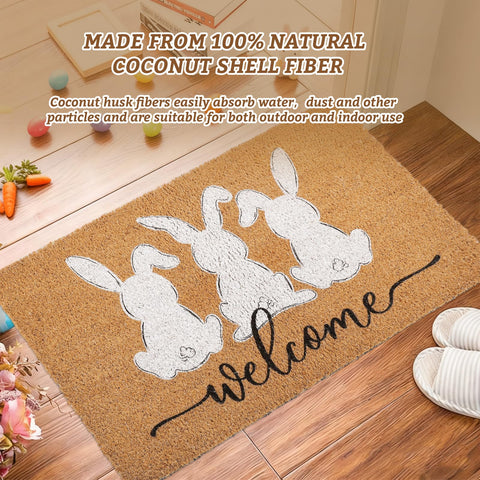 Whaline doormat brightens your front door for welcoming curb appeal.