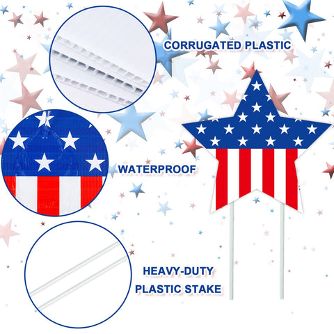 Whaline patriotic yard decor enhances gardens and lawns