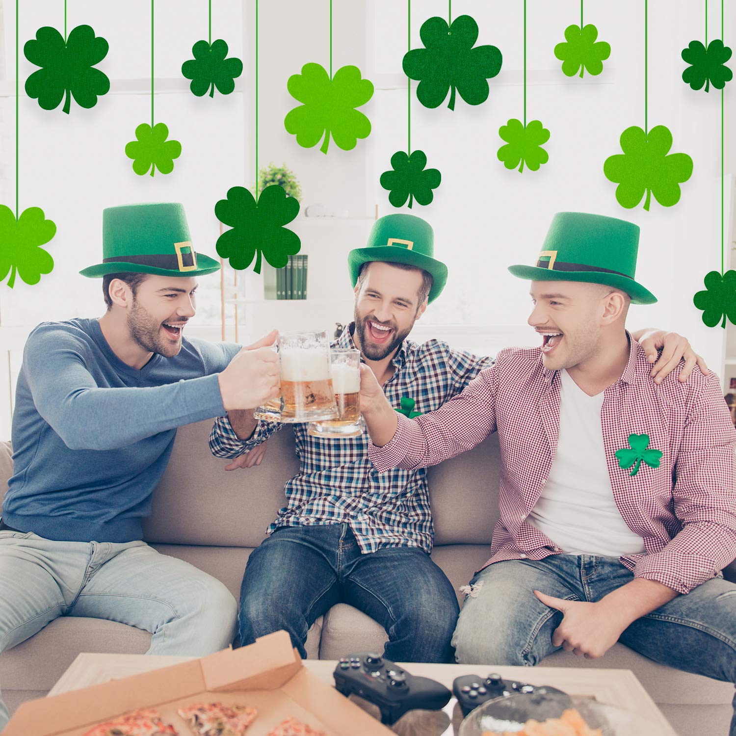 Whaline large shamrock green hanging decor makes a bold statement