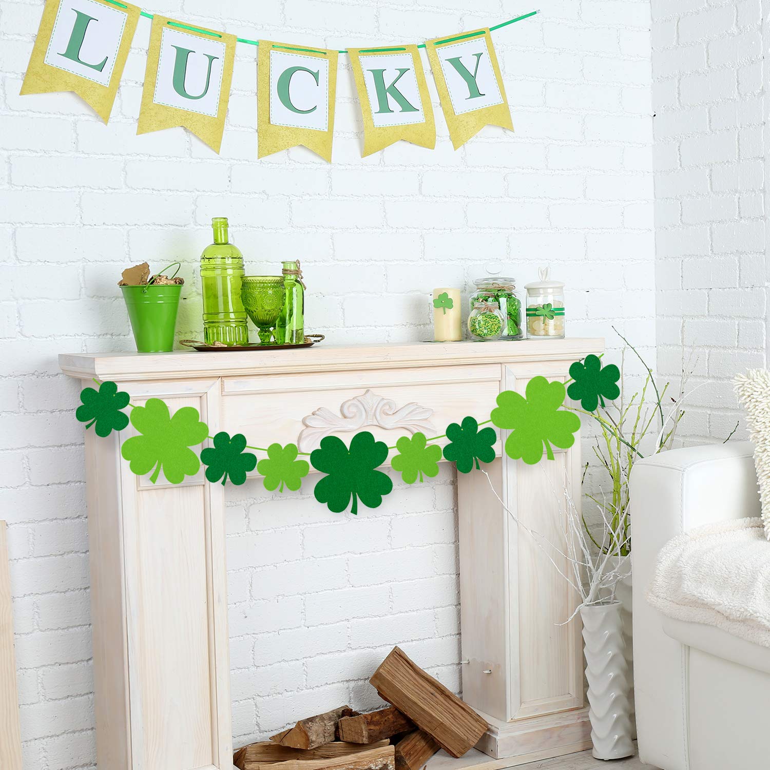 Whaline large shamrock multicolor hanging decor ideal for store displays