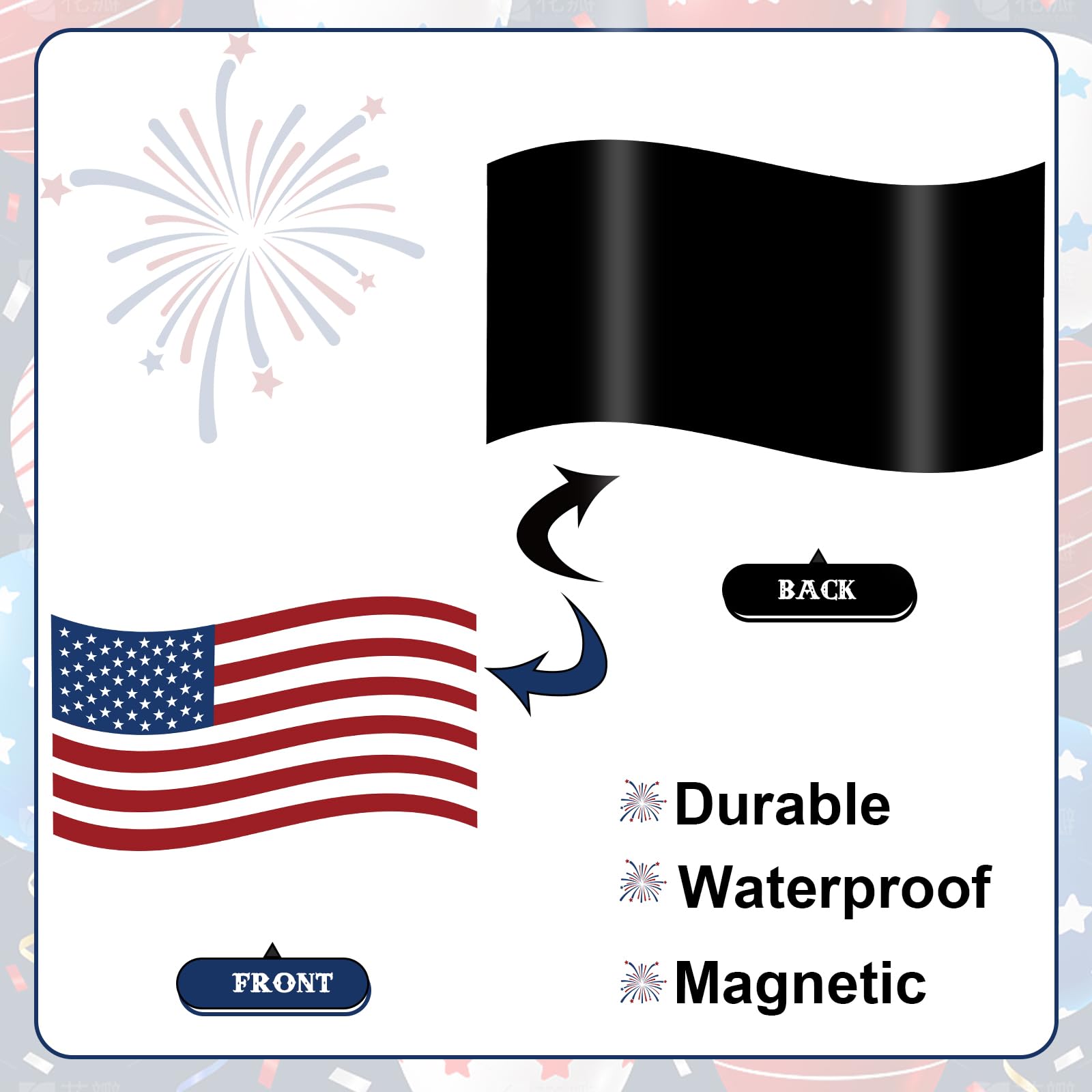 Whaline fireworks motif magnets create a celebratory atmosphere on refrigerators