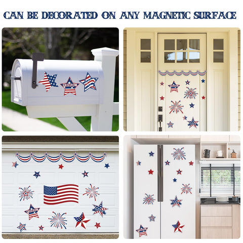 Whaline FREEDOM text magnets offer vintage patriotic flair for showcases