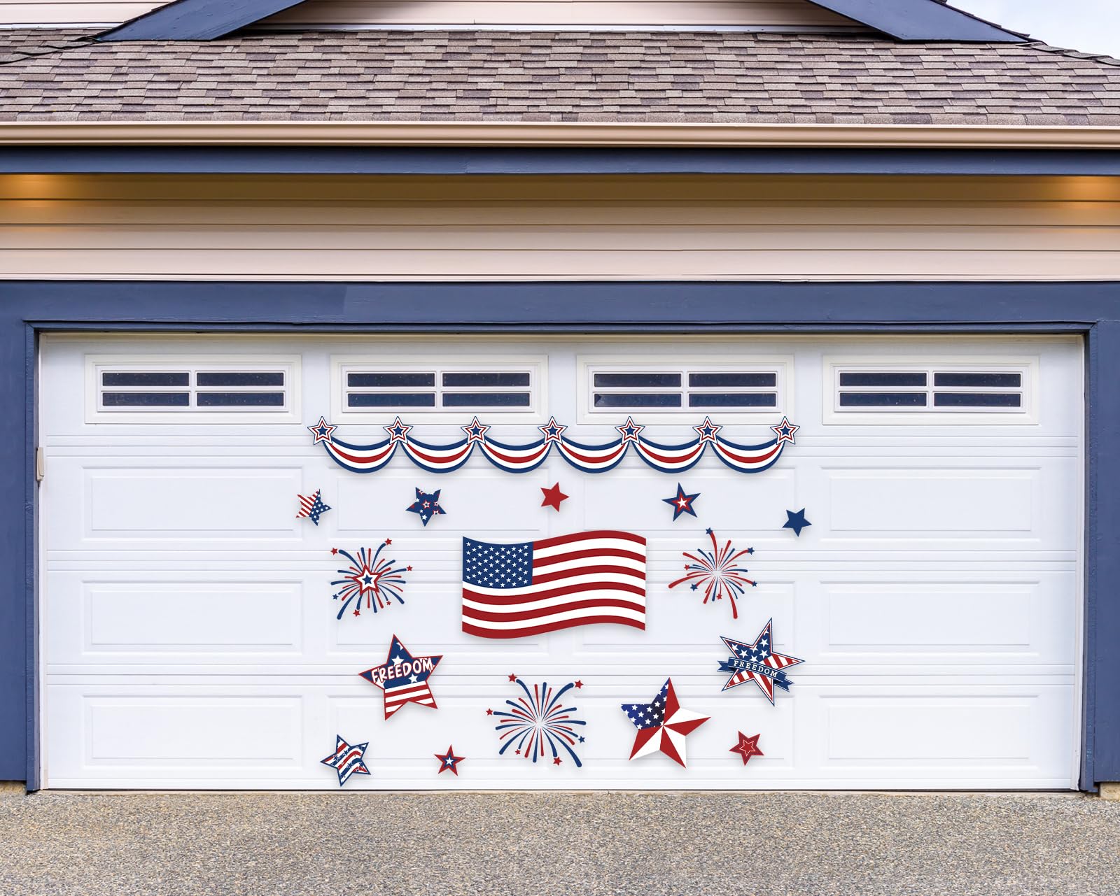 Whaline refrigerator magnets brighten kitchen decor with patriotic style