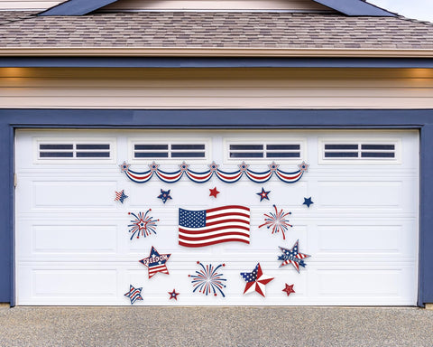 Whaline refrigerator magnets brighten kitchen decor with patriotic style