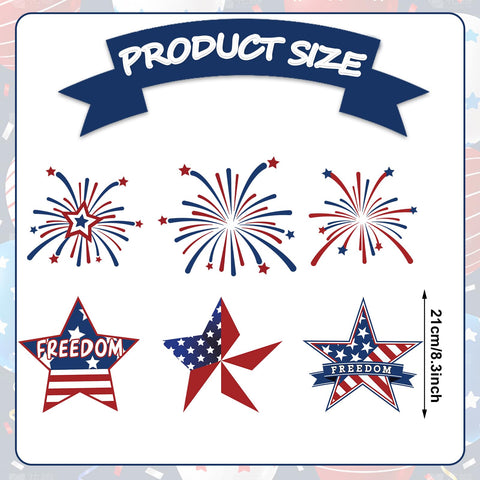 Whaline patriotic magnets with stars on metal surface add festive charm