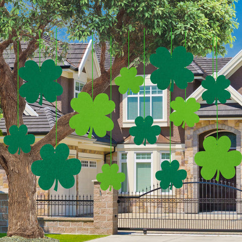 Whaline small shamrock green hanging decor for outdoor festive display