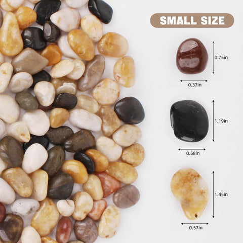 WHANLEY L&Q polished pebbles add drainage and decorative appeal to pots