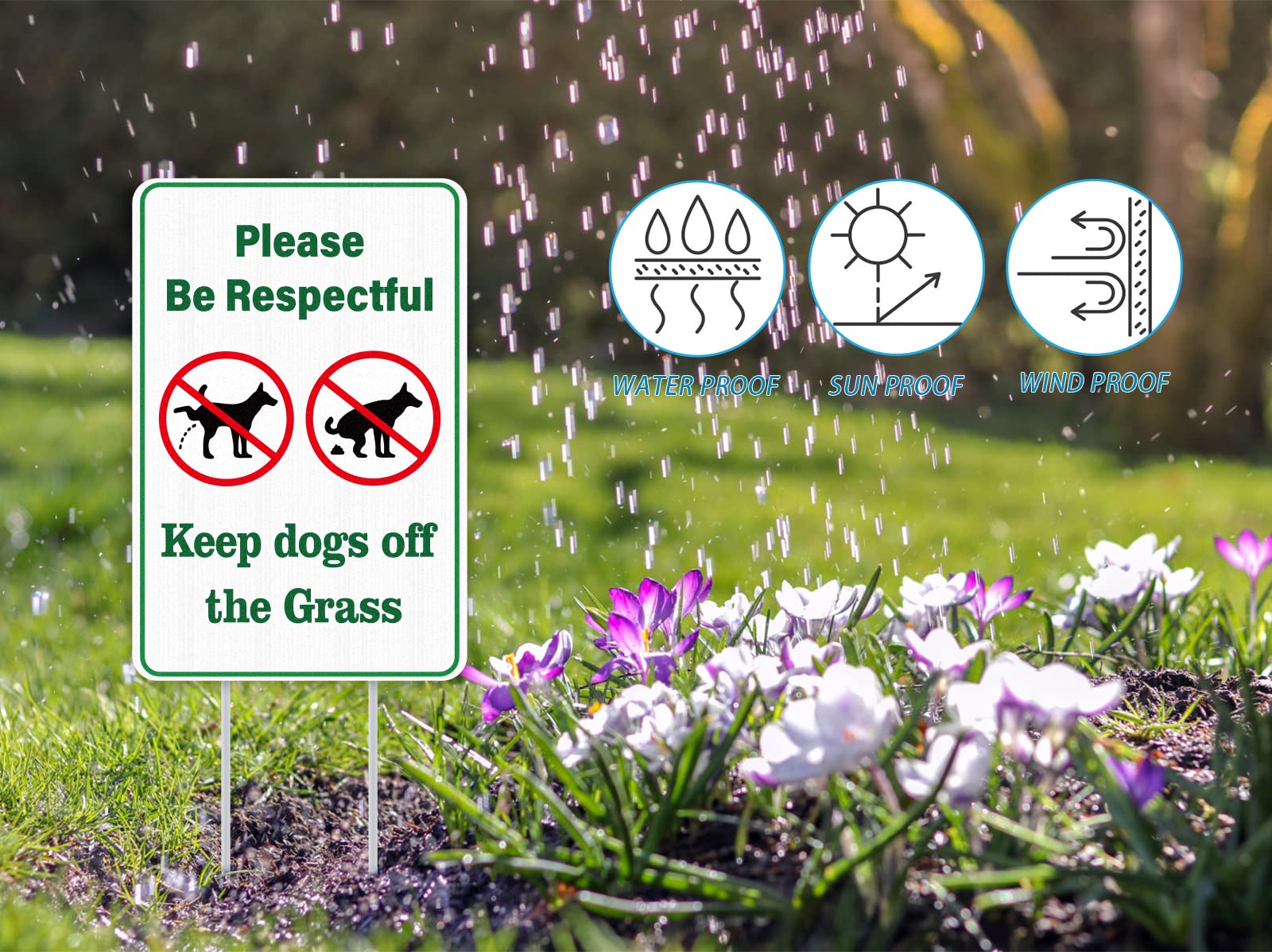 WhatSign outdoor sign made of weather-resistant plastic for year-round use.
