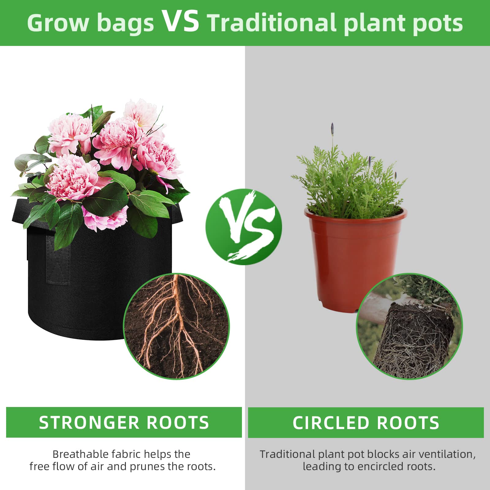 WHATWEARS built-in handles make moving pots easy for indoor and outdoor rearrangements.