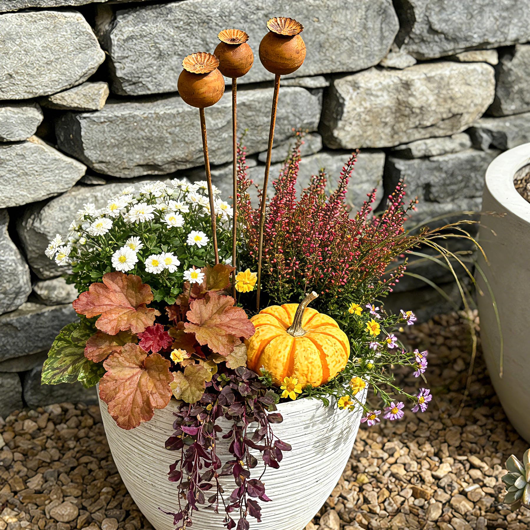 WHBIMGOOO weather-resistant decor for patios and flower beds.