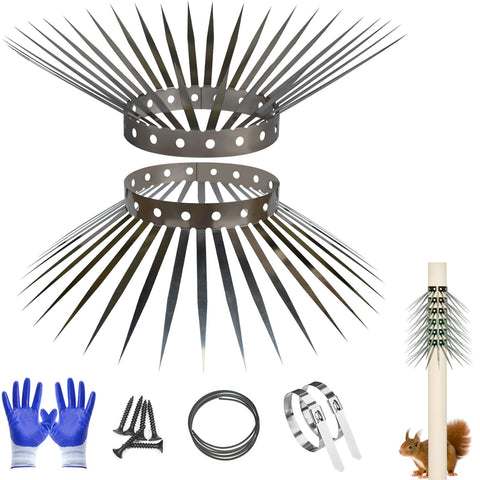 WHCDSTGJ bird spikes shield feeders from persistent squirrels