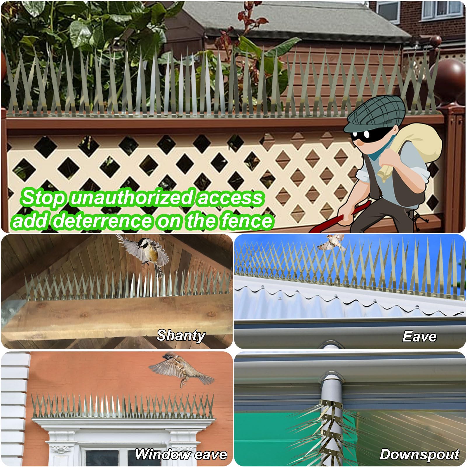 WHCDSTGJ patented-anti-bird-spikes design ensures trusted, patent-backed protection