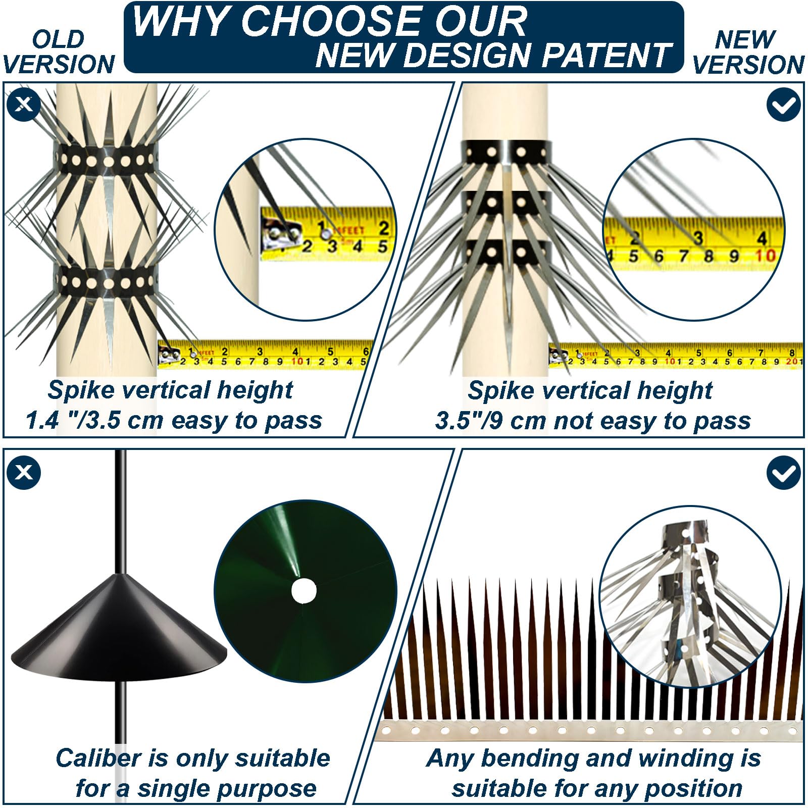 WHCDSTGJ stainless-steel-spikes outdoor durability keeps feeders protected in harsh weather