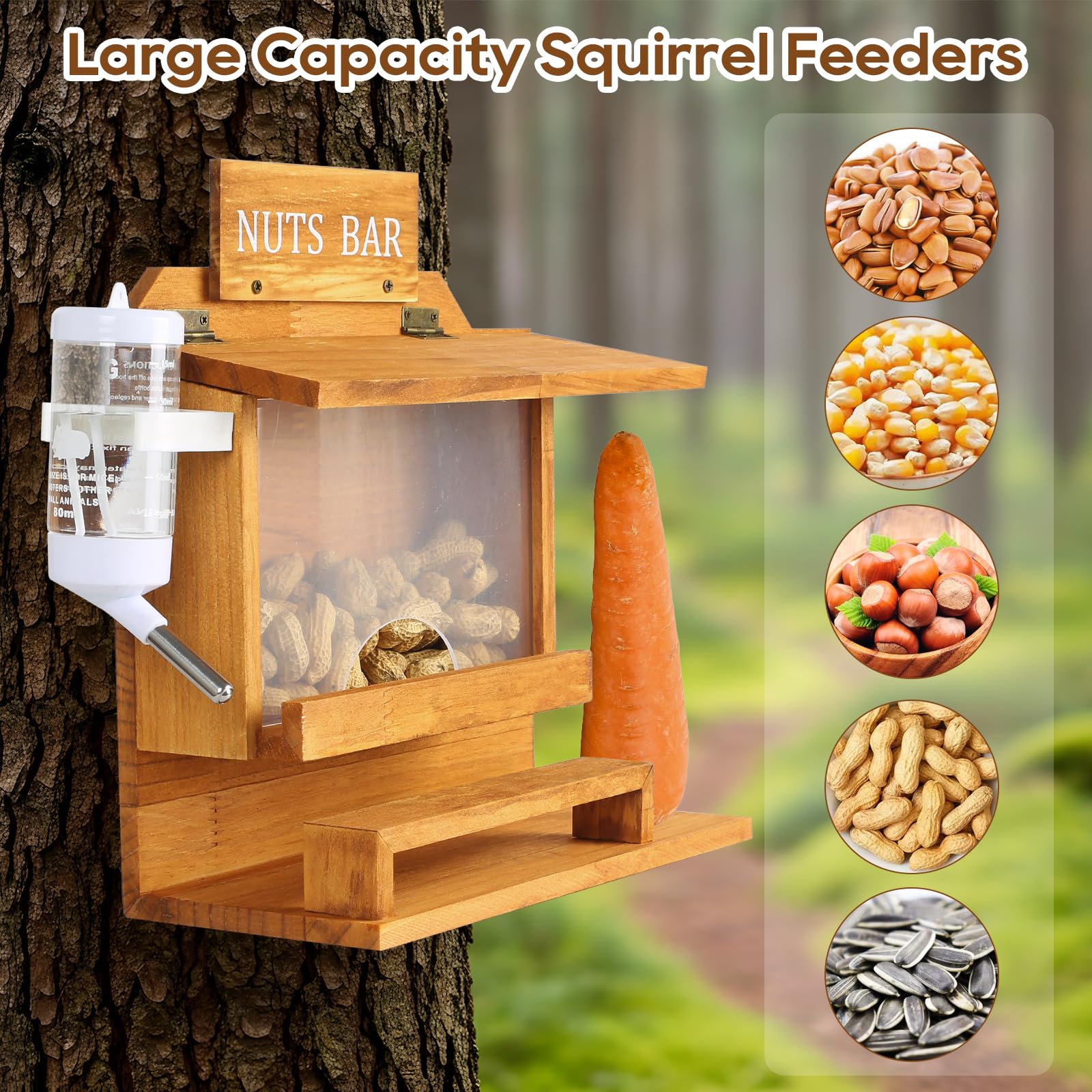 WHEARTED Feeder close-up shows extended bracket for stable feeding.