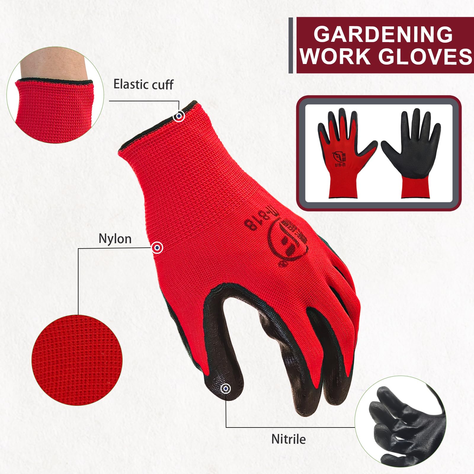 WHEATHUSK nitrile-coated gloves provide strong grip in dry and wet conditions.
