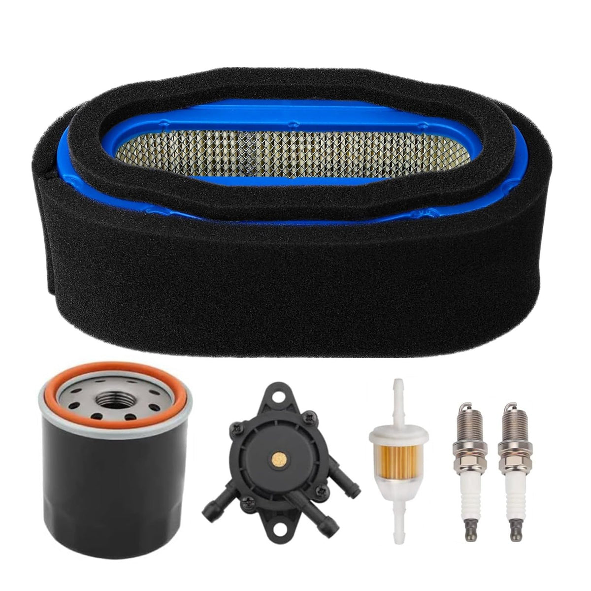 WHFZN X320 kit box showing essential maintenance components for John Deere tractors.