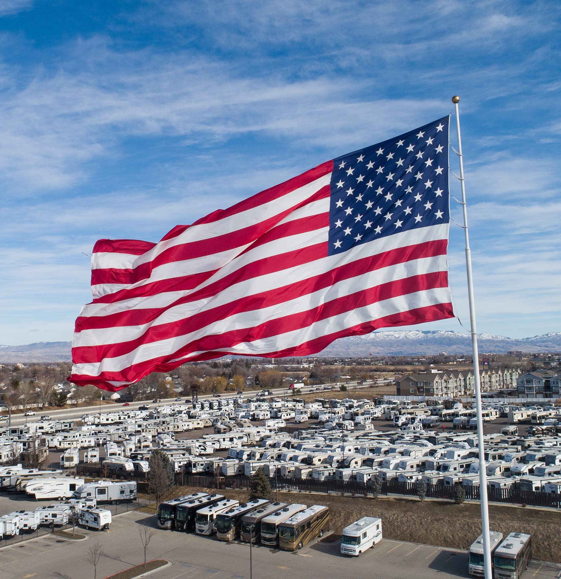 WHGJ All-weather flag designed to be waterproof and UV-resistant for daily use.