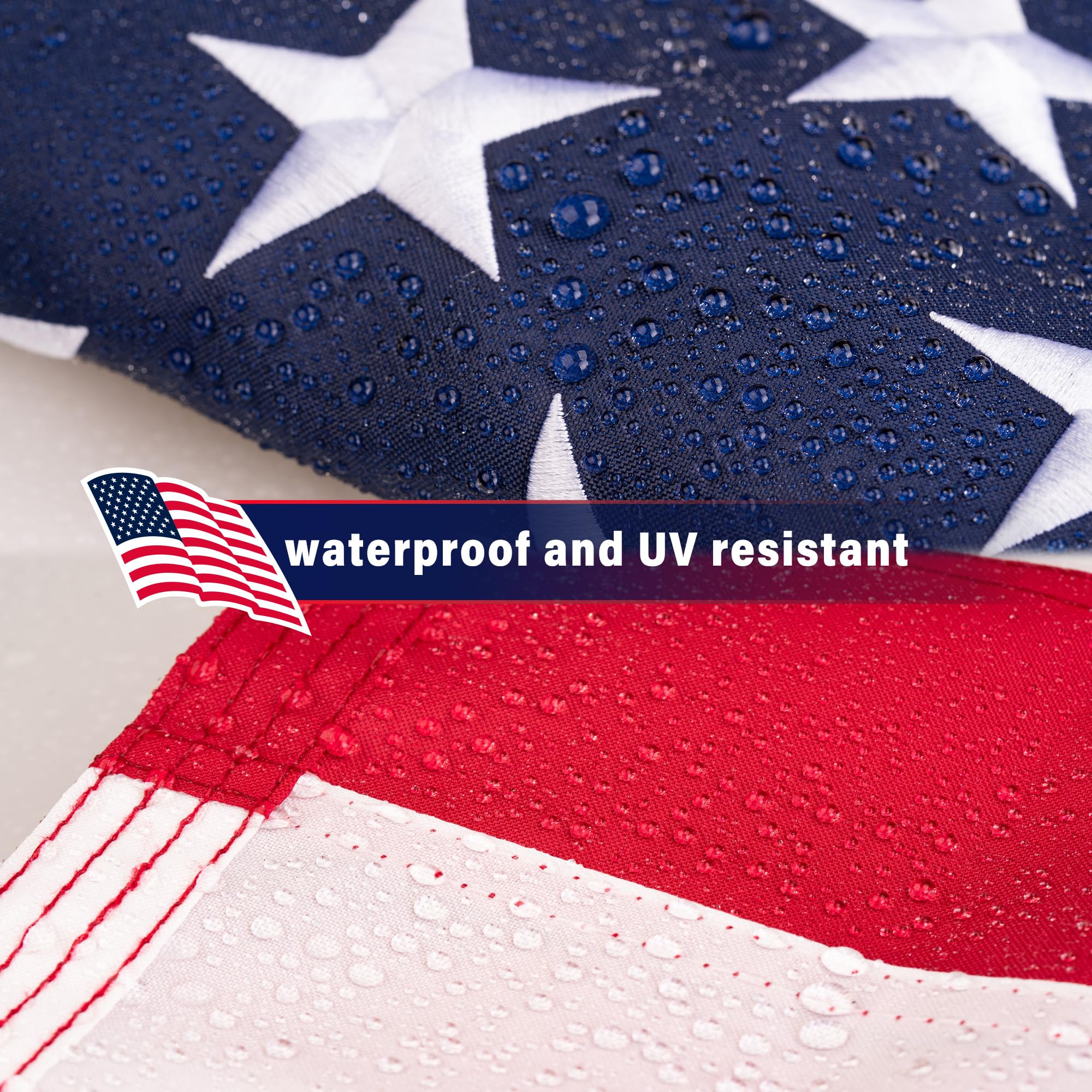 WHGJ flag featuring a sturdy canvas header for strength