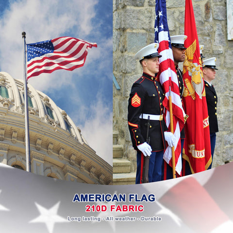 WHGJ flag ideal for daily porch or outdoor display