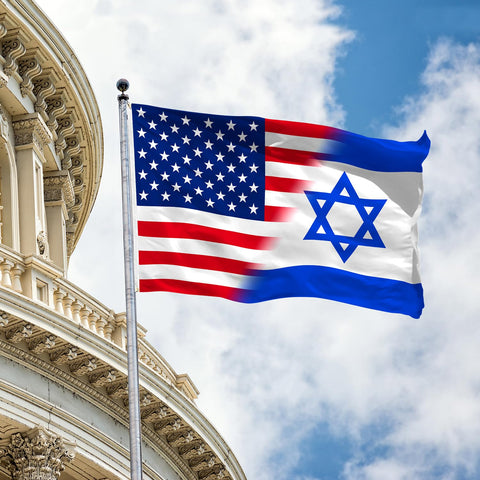 WHGJ American-Israel friendship flag highlights long lasting construction for year round visibility.
