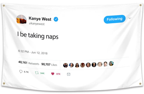 WHGJ Kanye flag 3x5-foot dorm wall hanging for standout dorm decor.
