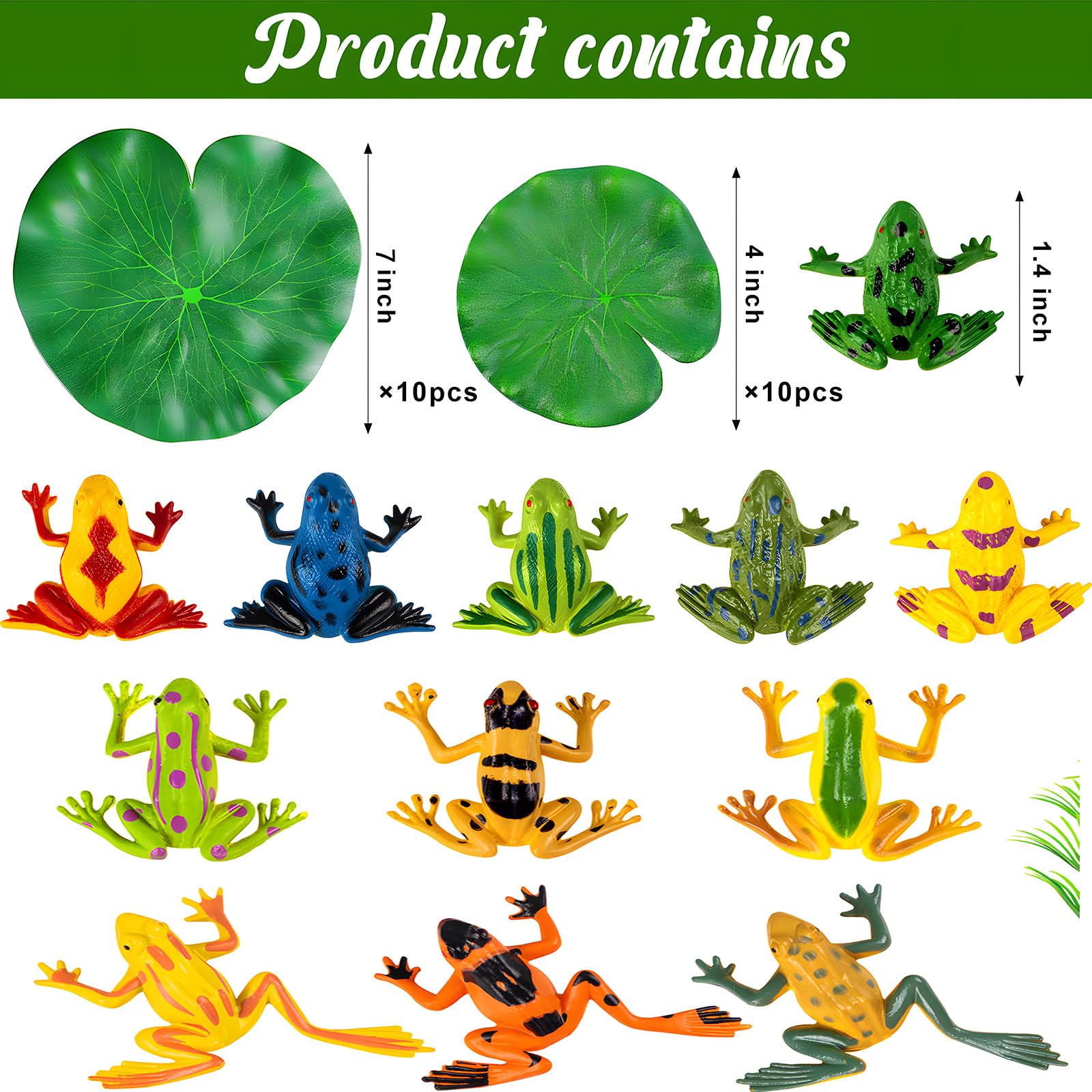WhistenFla 20 floating lily pads for natural pond coverage and charm