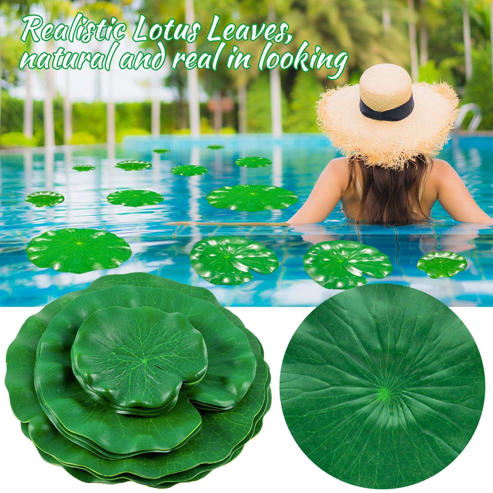 WhistenFla 8in lily pad as bold focal point for water features