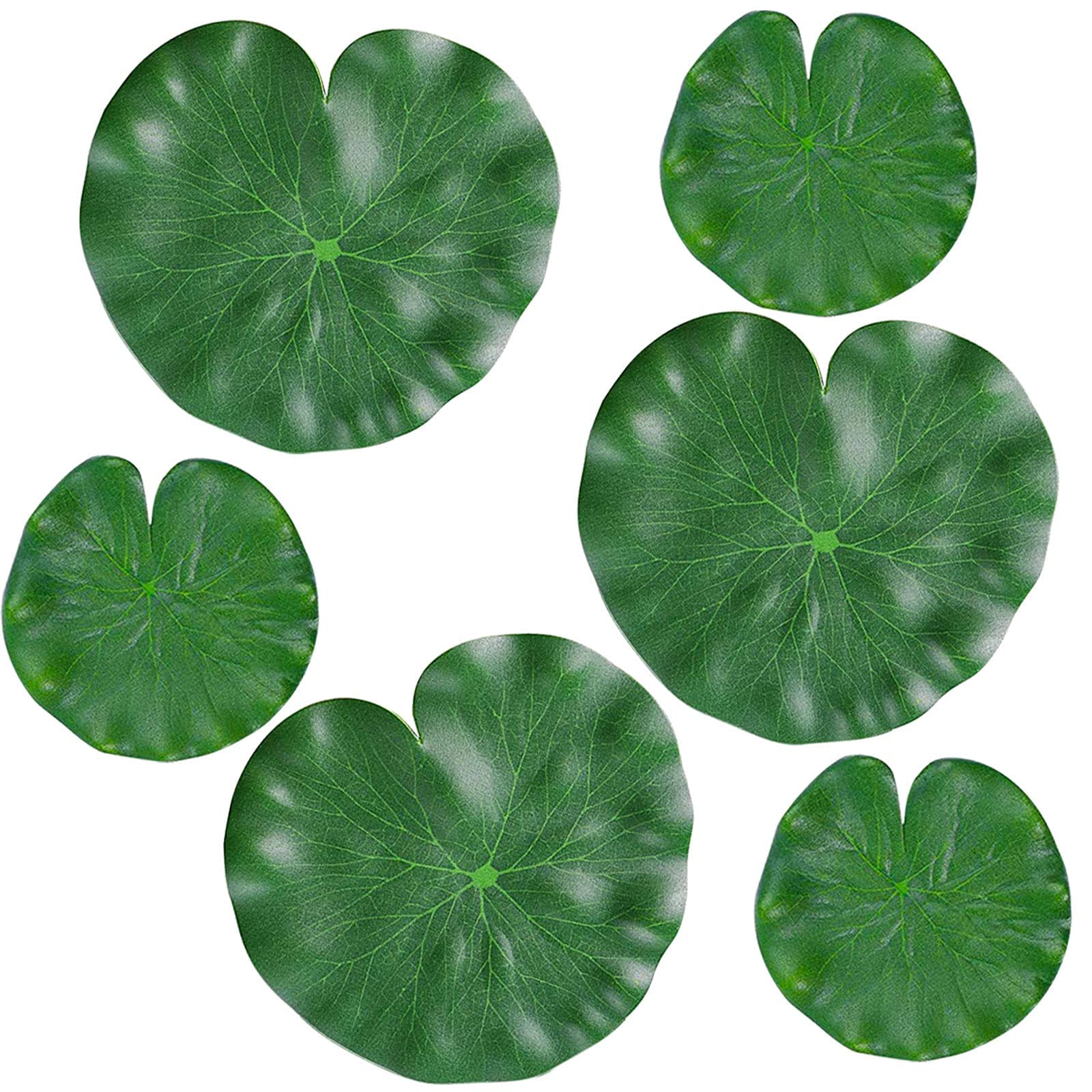 WhistenFla 4inch lily pad close-up showing realistic texture for ponds