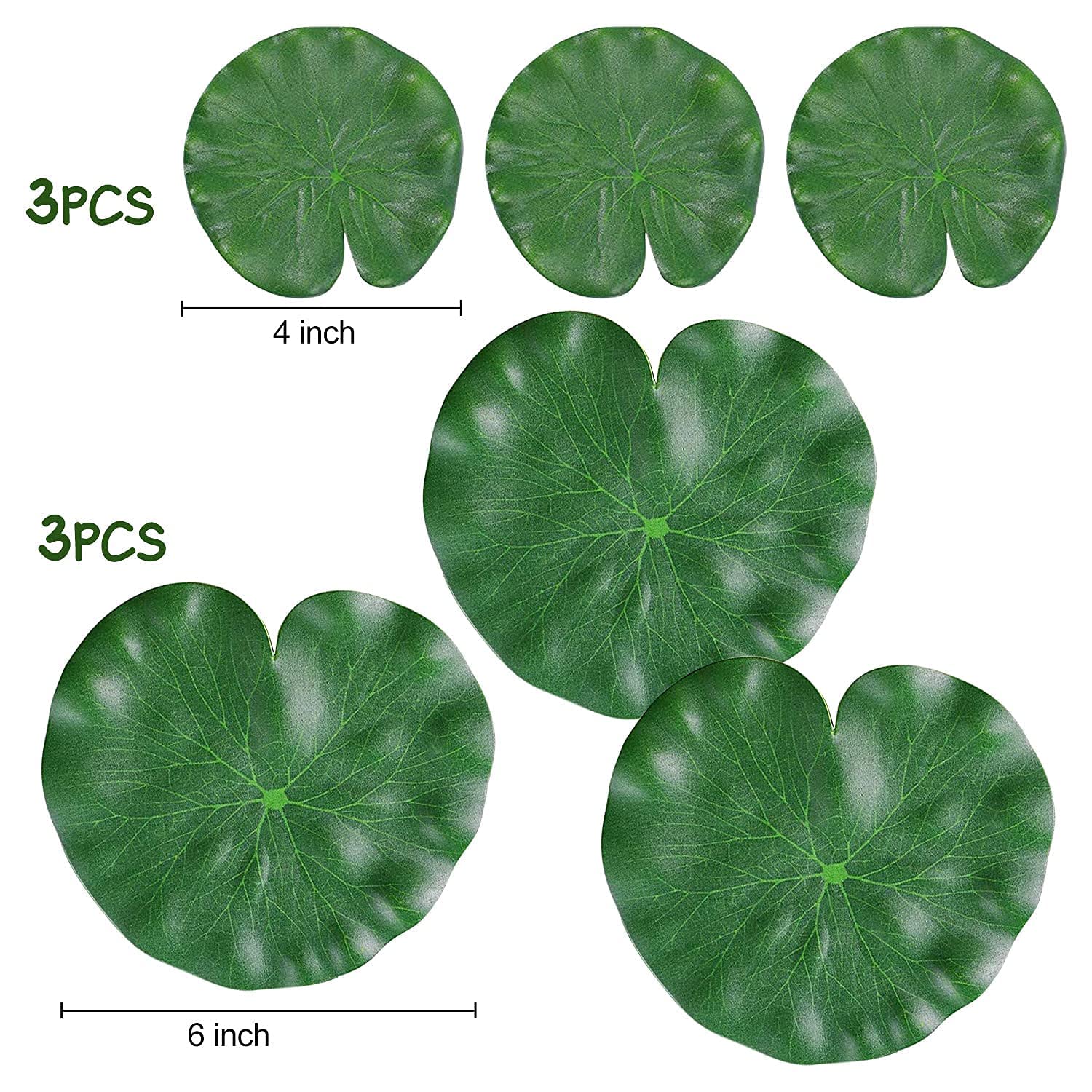 WhistenFla 6inch lily pad close-up highlighting lifelike details