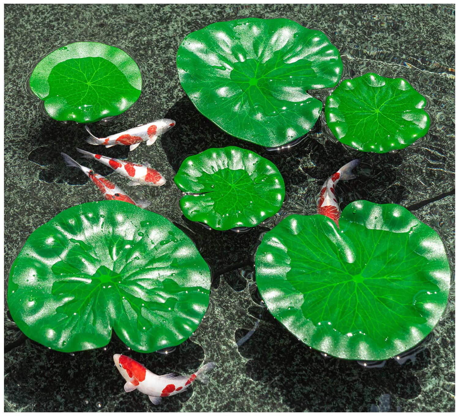 WhistenFla lily pad on water display showing buoyant foam leaves