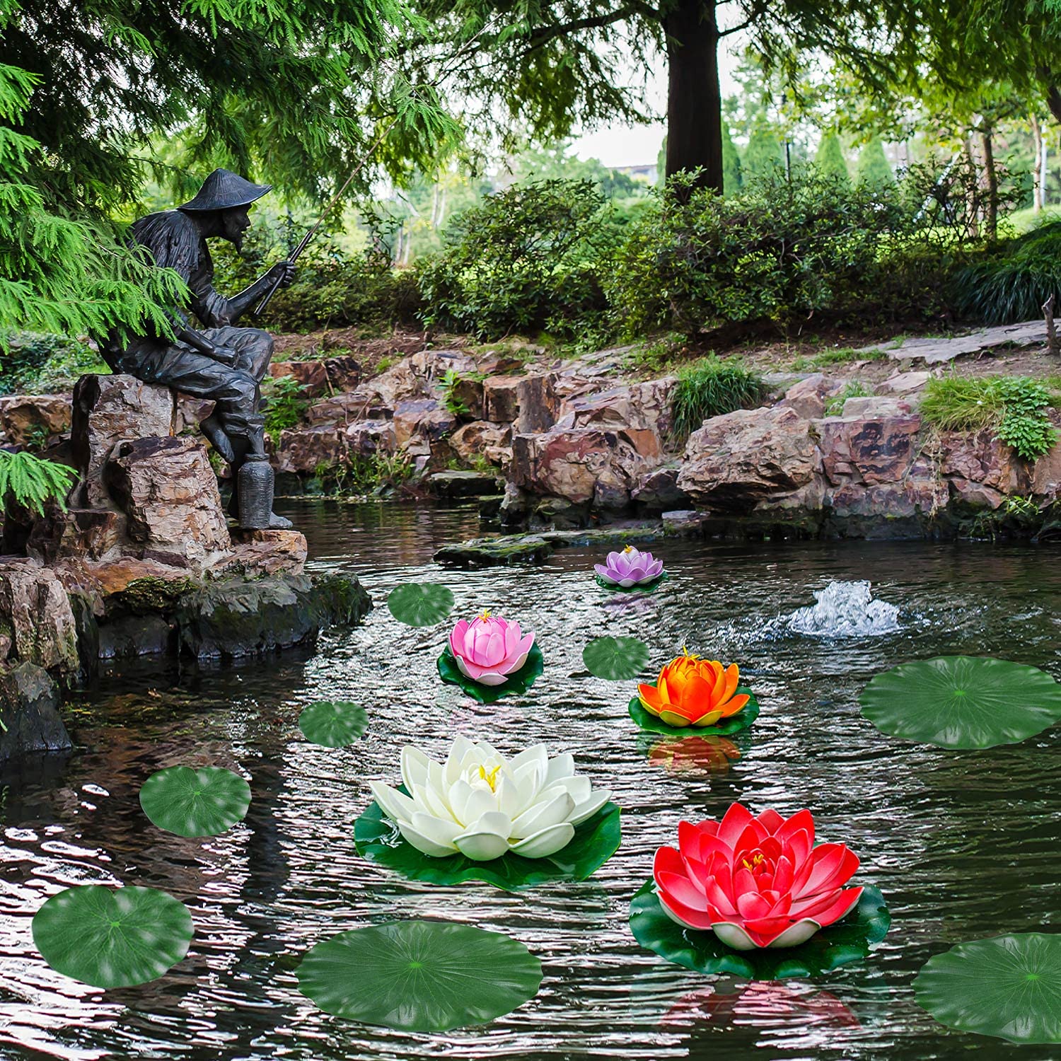 Soft foam petals are durable and safe around fish