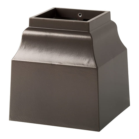 Whitehall Cascade bronze mailbox post cuff base enhances curb appeal with a sturdy foundation