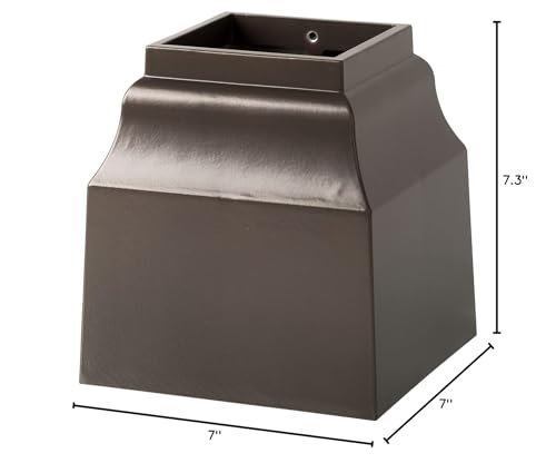 Whitehall Cascade bronze mailbox post base durability resists weather for long-lasting outdoor use