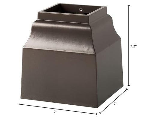 Whitehall Cascade bronze mailbox post base durability resists weather for long-lasting outdoor use