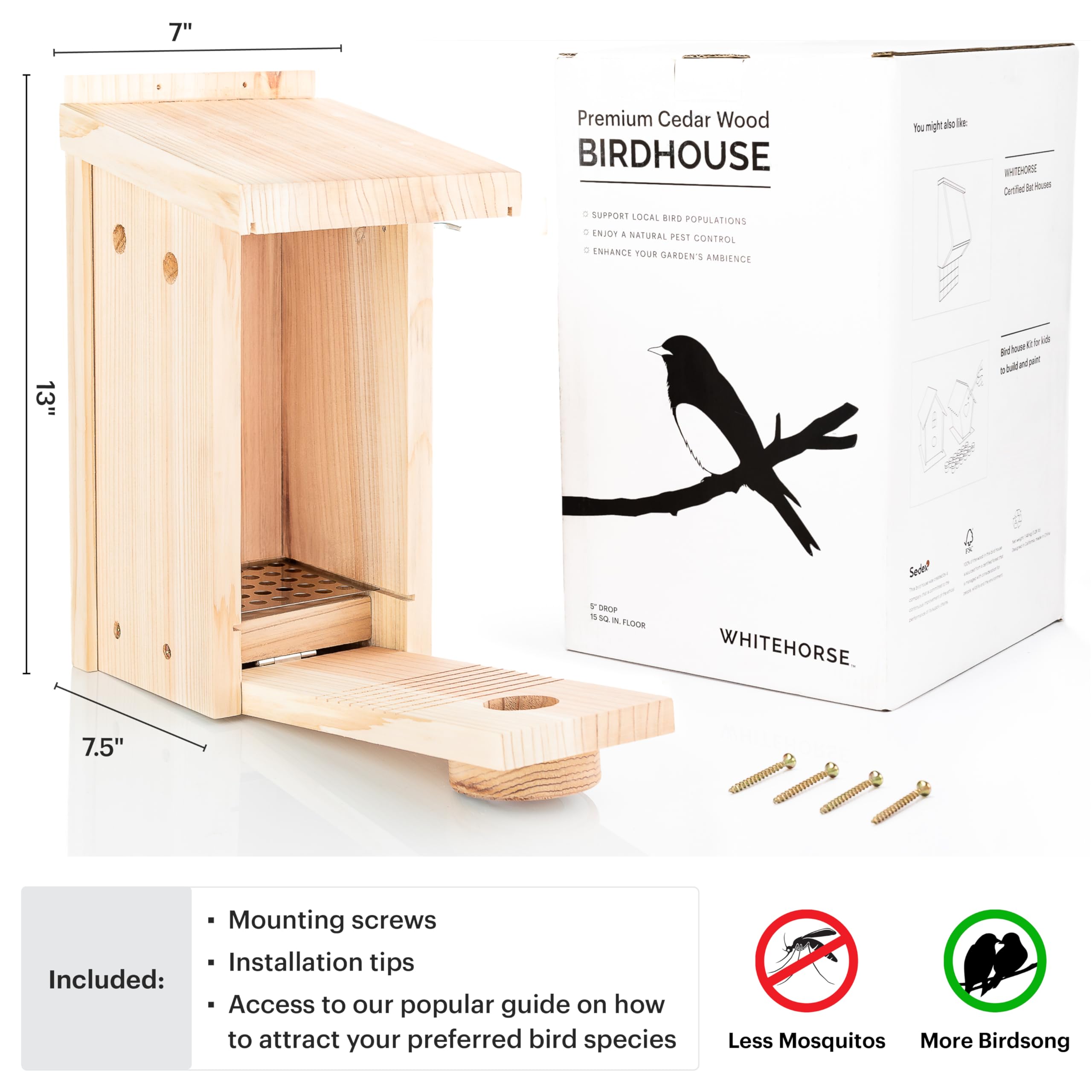 WHITEHORSE Bluebird House setup encourages a trail of boxes for diverse species.