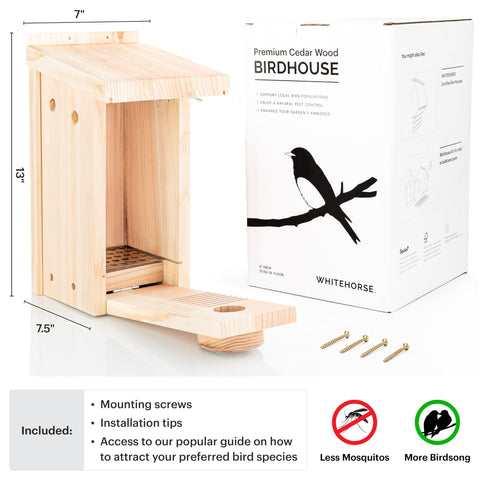 WHITEHORSE Bluebird House setup encourages a trail of boxes for diverse species.