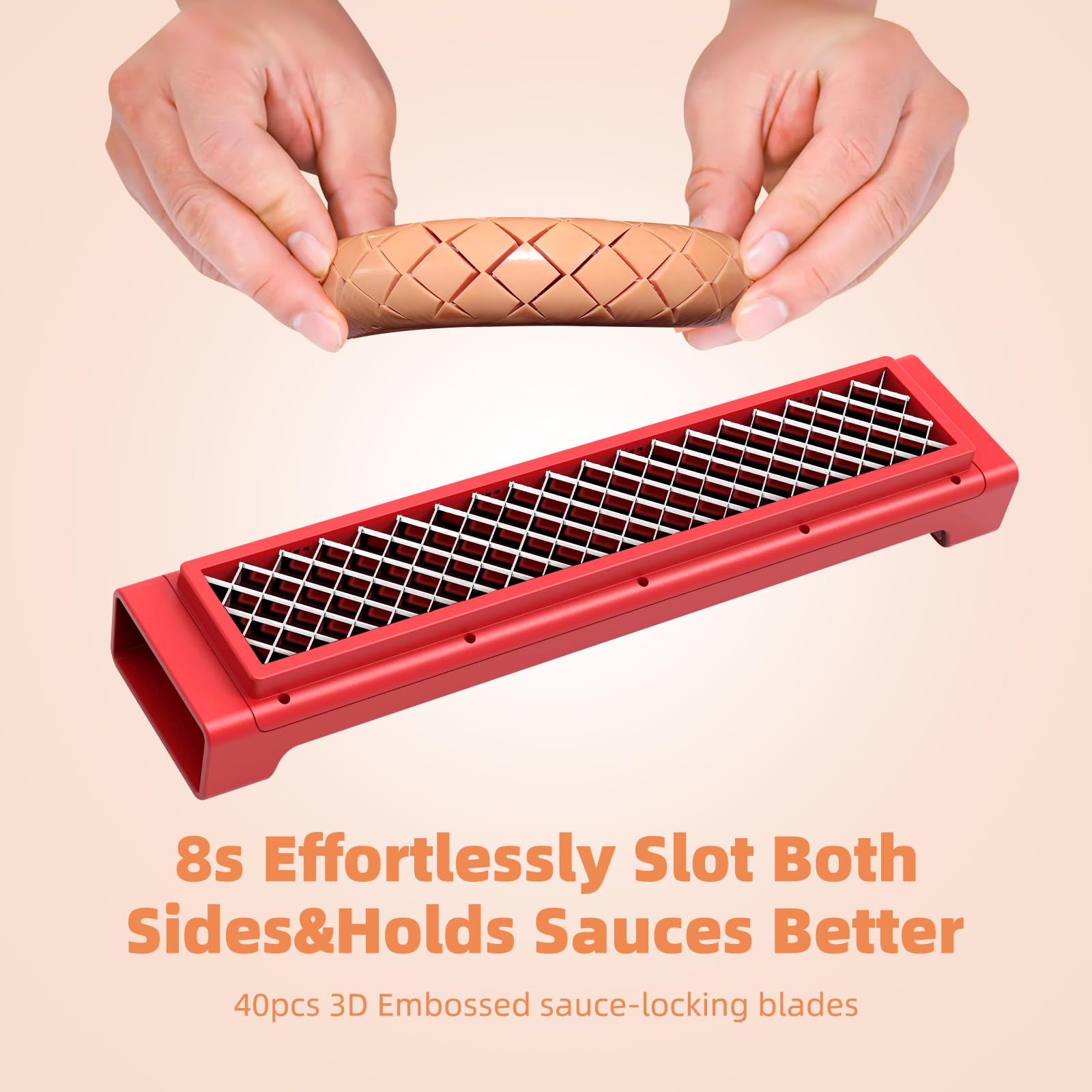 WhiteRhino hot dog scorer stainless steel blades for clean, durable cuts