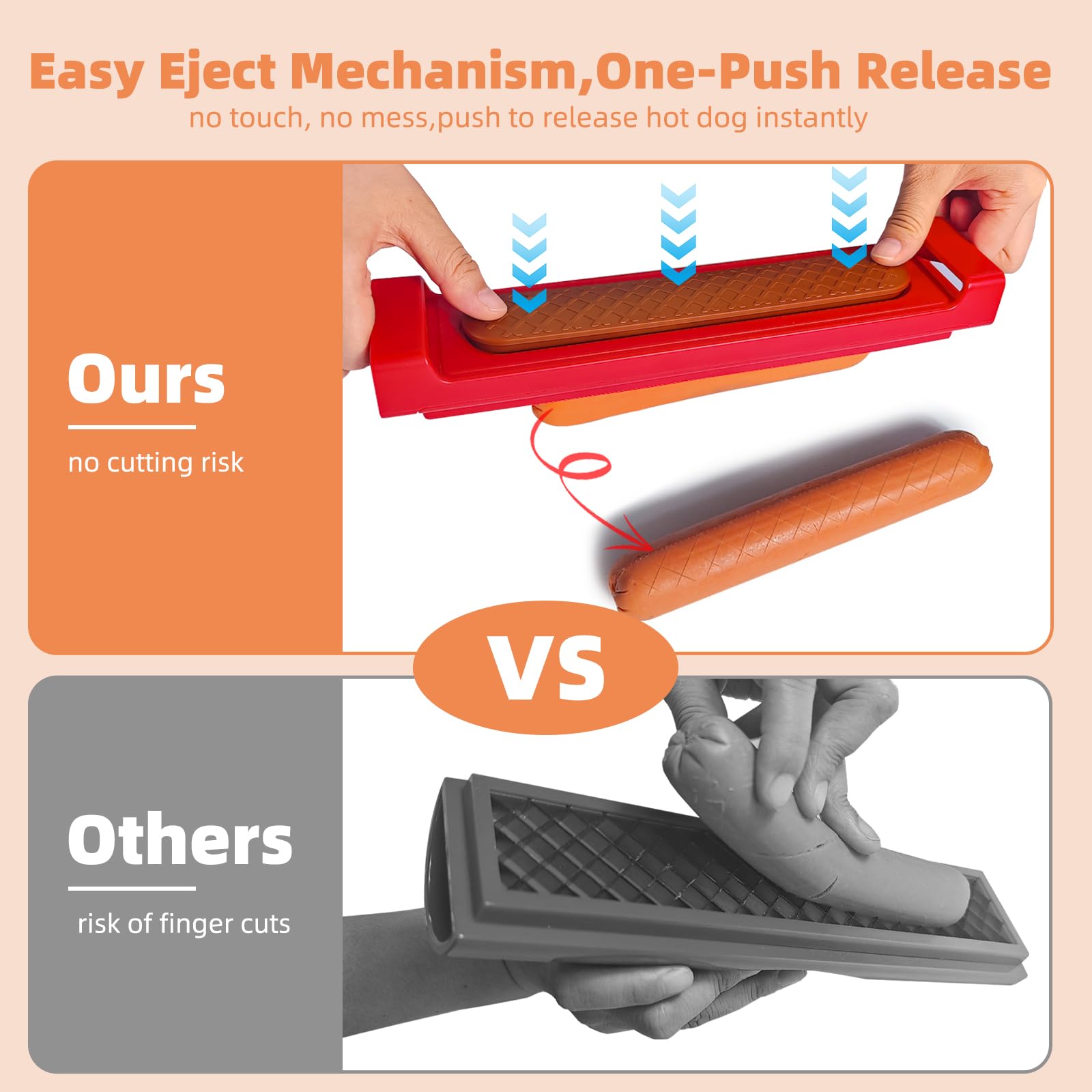 WhiteRhino hot dog scorer two-handle stability for precise slicing
