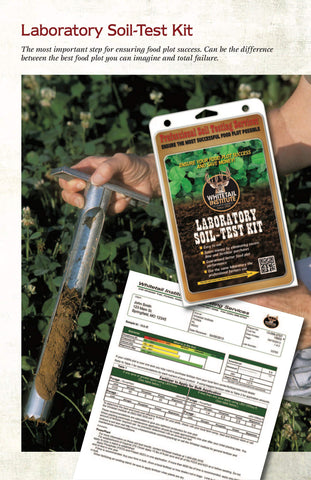 Whitetail Institute soil test kit results card presents clear, actionable recommendations within one week.