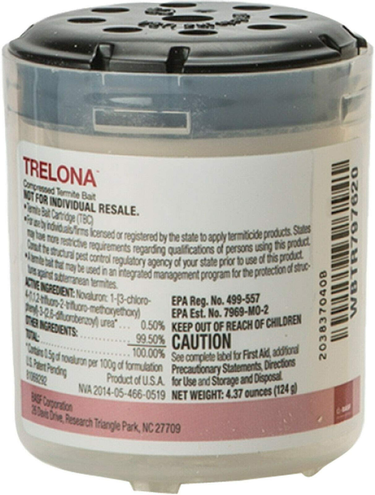 Whitmire Micro-Gen Trelona Advance Termite Bait Cartridge II 6-pack front view shows extended bait capacity