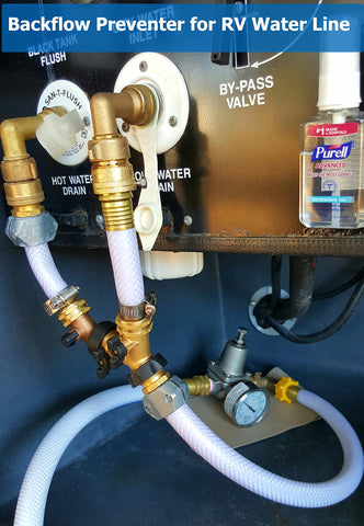 WHK garden hose check valve assembly preventing backflow
