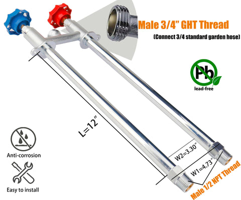 WHK inlet 1/2 inch NPT connection for easy piping setup