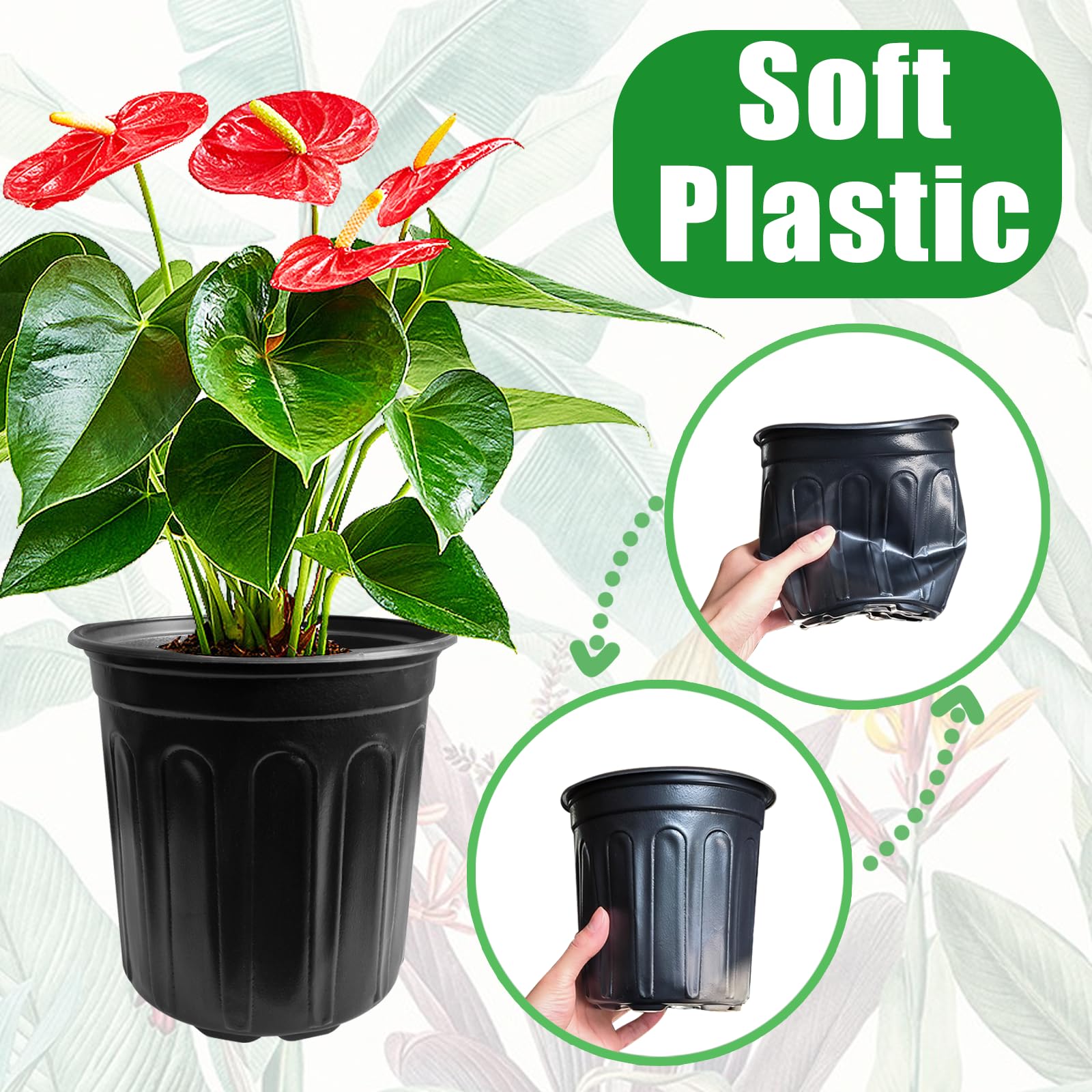 Whkvnng 60-pack nursery pot stacked demonstrates space-saving organization for gardeners.